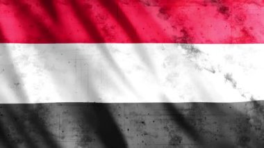 Yemen Flag Grunge Animasyon, Full HD, 1920x1080 Pikseller, Gerektiği gibi süreyi uzatın