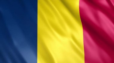 Chad Flag Grunge Animasyonu, Full HD, 1920x1080 Pikseller, Gerektiği gibi süreyi Kusursuz Döngü ile genişletin