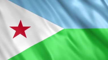 Cibuti Flag Grunge Animasyonu, Full HD, 1920x1080 Pikseller, Süre, Kusursuz Döngü