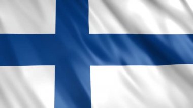 Finlandiya Bayrak Animasyonu, Full HD, 1920x1080 Pikseller, Kusursuz Döngü gereksinimine uygun olarak süreyi uzatın