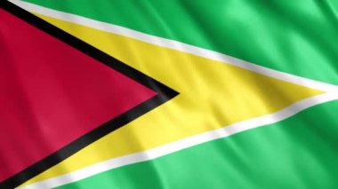 Guyana Bayrak Animasyonu, Full HD, 1920x1080 Pikseller, Gerektiği gibi Süre Uzat