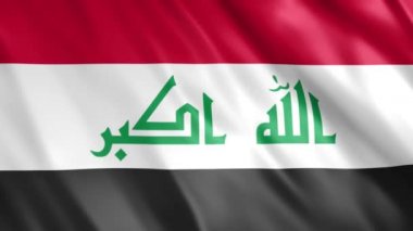 Irak Bayrak Animasyonu, Full HD, 1920x1080 Pikseller, Kusursuz Döngü ile gereksinim duyulan süreyi uzatın