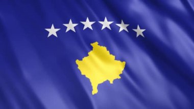 Kosova Bayrak Animasyonu, Full HD, 1920x1080 Piksel, Süreyi Kusursuz Döngü şartına uygun olarak uzatın