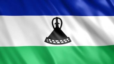 Lesotho Bayrak Animasyonu, Full HD, 1920x1080 Pikseller, Gerektiği gibi Süre Uzatın