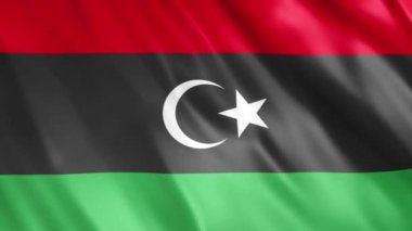 Libya Bayrak Animasyonu, Full HD, 1920x1080 Pikseller, Süreyi Kusursuz Döngü 'de olduğu gibi genişletin