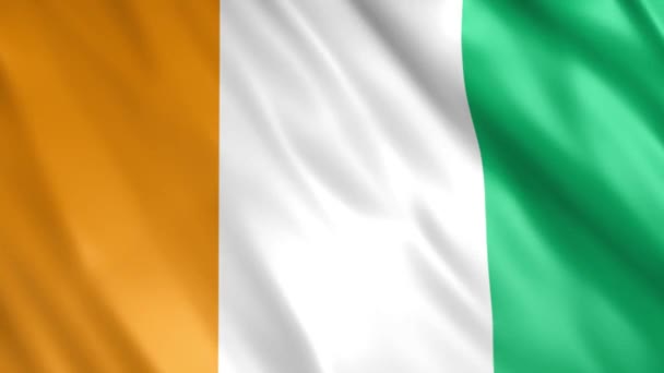 Cote Ivoire Flag Grunge Animation Full 1920X1080 Pixels Extend Duration — Stock Video