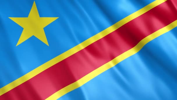 Democratic Republic Congo Flag Grunge Animation Full 1920X1080 Pixels Extend — Stock Video