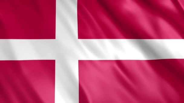Dinamarca Flag Grunge Animation Full 1920X1080 Pixeles Extienda Duración Según — Vídeo de stock