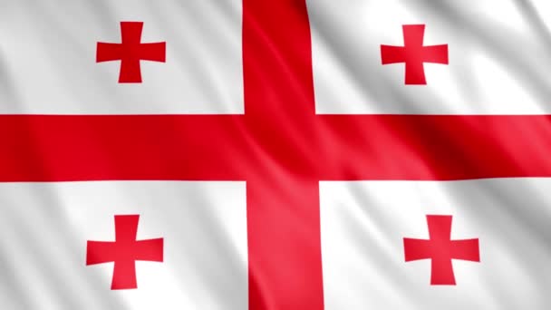 Georgia Flag Animation Full 1920X1080 Pixel Estendere Durata Secondo Requisito — Video Stock