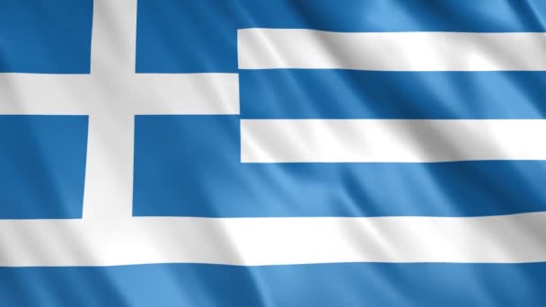 Greek Flag Animation Full 1920X1080 Pixels Extending Duration Conditions Seamless — 비디오