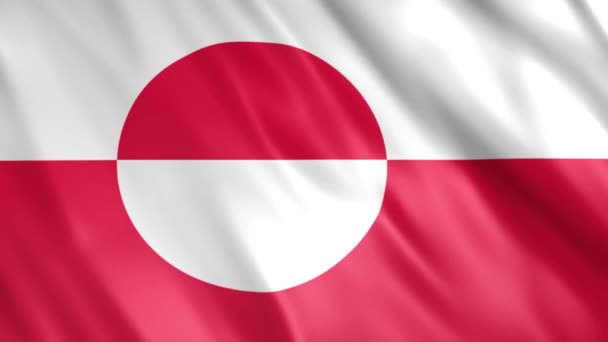 Greenland Flag Animation Full 1920X1080 Pixel Estendere Durata Secondo Requisito — Video Stock