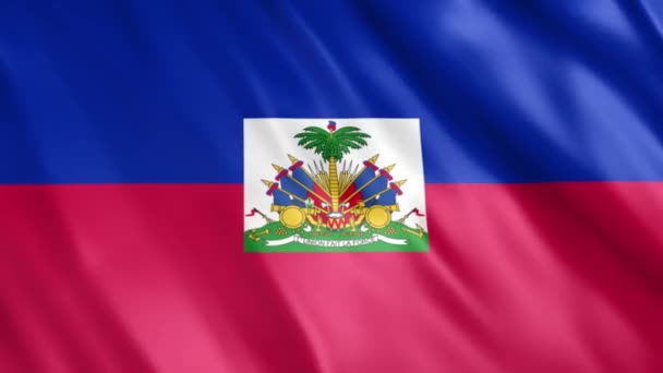 Haiti Flag Animation Full 1920X1080 Pixel Verlängern Sie Die Dauer — Stockvideo