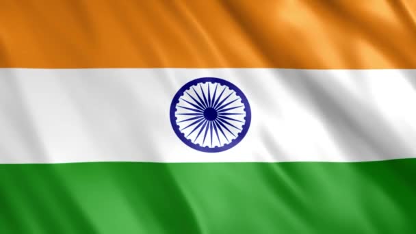 India Zászló Animáció Full 1920X1080 Pixel Meghosszabbítja Időtartamot Mint Egy — Stock videók