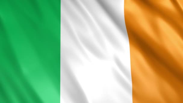 Ireland Flag Animation Full 1920X1080 Pixels Verleng Duur Volgens Eis — Stockvideo