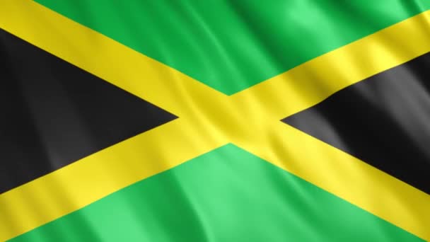 Jamaïque Drapeau Animation, Full HD, 1920x1080 Pixels, prolonger la durée selon l'exigence avec boucle sans couture 