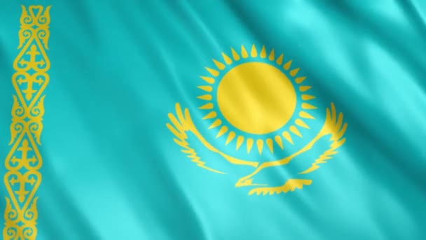 Kazakhstan Flag Animation Full 1920X1080 Pixels Memperluas Durasi Sesuai Persyaratan — Stok Video