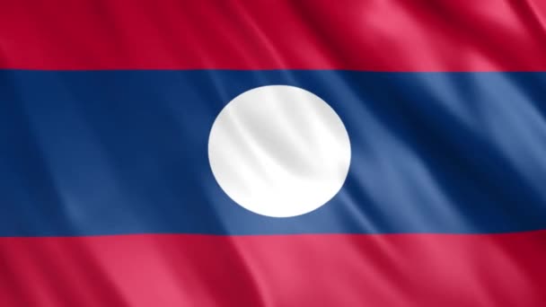 Laosz Zászló Animáció Full 1920X1080 Pixel Meghosszabbítja Időtartamot Mint Egy — Stock videók