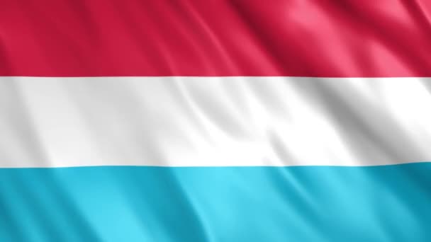Luxembourg Flag Animation Full 1920X1080 Pixels Extended Duration Requency Seamless — стокове відео