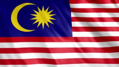 Malezya Bayrak Animasyonu, Full HD, 1920x1080 Pikseller, Gerektiği gibi Süre Uzat