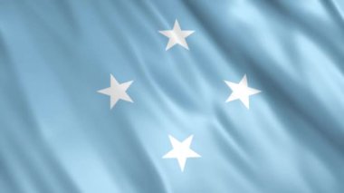 Mikronezya Bayrak Animasyonu, Full HD, 1920x1080 Pikseller, Gerektiği gibi Süre Uzatın