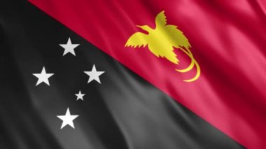 Papua Yeni Gine Bayrak Animasyonu, Full HD, 1920x1080 Pikseller, süreyi, Kusursuz Döngü 'de olduğu gibi genişletin