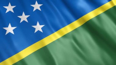 Solomon Adaları Bayrak Animasyonu, Full HD, 1920x1080 Pikseller, Kusursuz Döngü 'de olduğu gibi süreyi uzatın