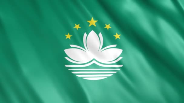 Macau Flag Animation Full 1920X1080 Pixels Extend Duration Requirement Seamless — Stock Video