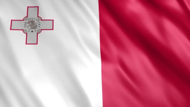 Malta Flag Animation Full 1920X1080 Pixel Verlängern Sie Die Dauer — Stockvideo