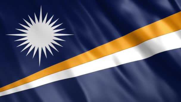 Marshall Islands Flag Animation Full 1920X1080 Pixel Estendere Durata Secondo — Video Stock