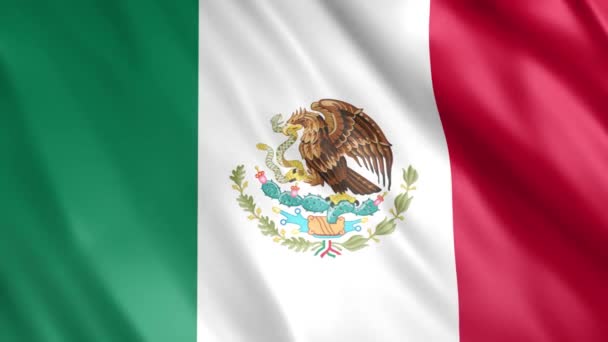 Mexico Flag Animation Full 1920X1080 Pixlar Förläng Varaktigheten Enligt Kravet — Stockvideo