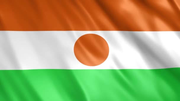 Animace vlajky Nigeru, Full HD, 1920x1080 pixelů, Prodloužit trvání podle požadavku pomocí bezešvé smyčky