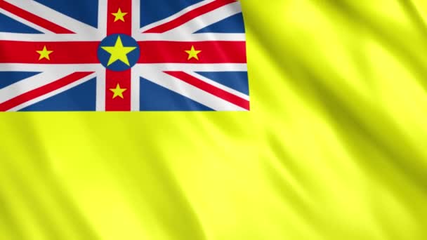 Niue Flag Animation Full 1920X1080 Pixels Forlæng Varigheden Som Kravet – Stock-video