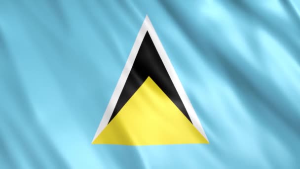 Saint Lucia Flag Animation Full 1920X1080 Pixel Zökkenőmentes Hurok Követelményének — Stock videók