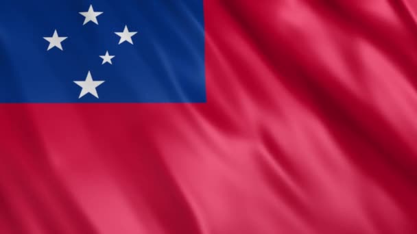 Samoa Flag Animation Full 1920X1080 Pixels Extend Duration Requirement Seamless — Stock Video