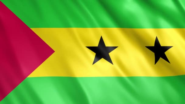 Sao Tome Und Principe Flag Animation Full 1920X1080 Pixel Verlängern — Stockvideo