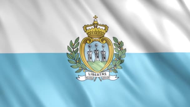 San Marino Vlag Animatie Full 1920X1080 Pixels Verleng Duur Volgens — Stockvideo