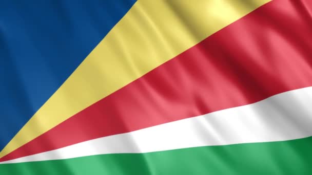 Seychelles Flag Animation Full 1920X1080 Pixels Extending Duration Conditions Seamless — 비디오