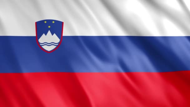 Slowenien Flagge Animation Full 1920X1080 Pixel Verlängern Sie Die Dauer — Stockvideo