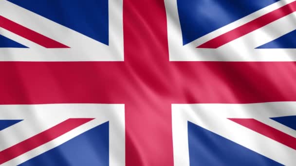 Großbritannien Flagge Animation Full 1920X1080 Pixel Verlängern Sie Die Dauer — Stockvideo