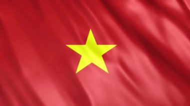 Vietnam Bayrak Animasyonu, Full HD, 1920x1080 Pikseller, Kusursuz Döngü gereksinimi doğrultusunda süreyi uzatın