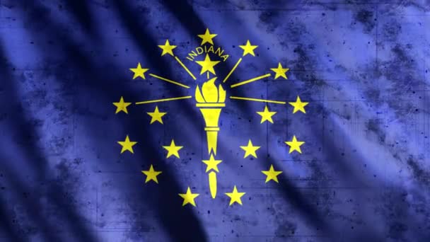 Indiana State Flag Animation Full 1920X1080 Pixelů Prodloužit Trvání Podle — Stock video