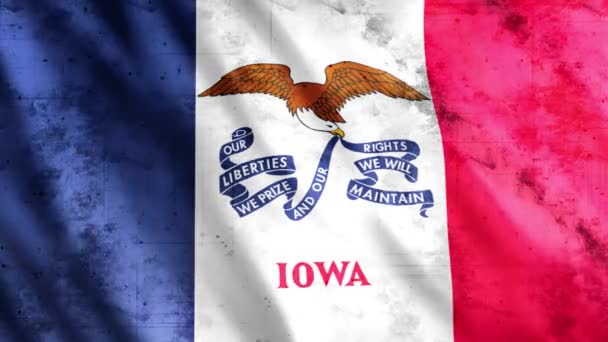 Iowa State Flag Animation Full 1920X1080 Pixels Prolonger Durée Selon — Video