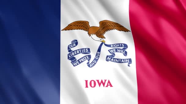 Iowa State Flag Animation Full 1920X1080 Pixel Verlängern Sie Die — Stockvideo