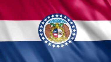 Missouri Devlet Bayrak Animasyonu, Full HD, 1920x1080 Pikseller, Gerektiği gibi süreyi Tertemiz Döngü ile genişletin
