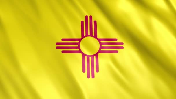 New Mexico State Flag Animation Full 1920X1080 Pixelů Prodloužit Trvání — Stock video