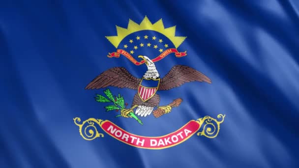 North Dakota State Flag Animation Full 1920X1080 Pixels Przedłużyć Czas — Wideo stockowe