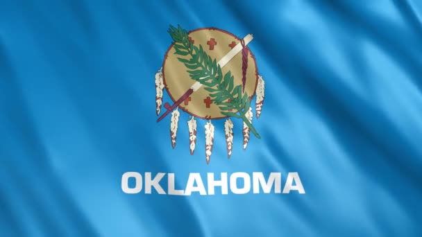 Oklahoma State Flag Animation Full 1920X1080 Pixels Επέκταση Της Διάρκειας — Αρχείο Βίντεο