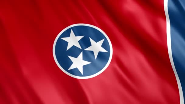 Tennessee State Flag Animation Full 1920X1080 Pixels Extend Duration Requirement — Stock Video