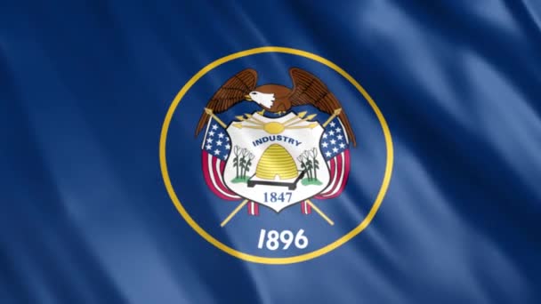 Utah State Flag Animation Full 1920X1080 Pixels Extending Duration Conditions — 비디오