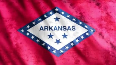 Arkansas Eyaleti Bayrak Animasyonu, Full HD, 1920x1080 Pikseller, Gerekli olan süreyi Kusursuz Döngü ile genişletin